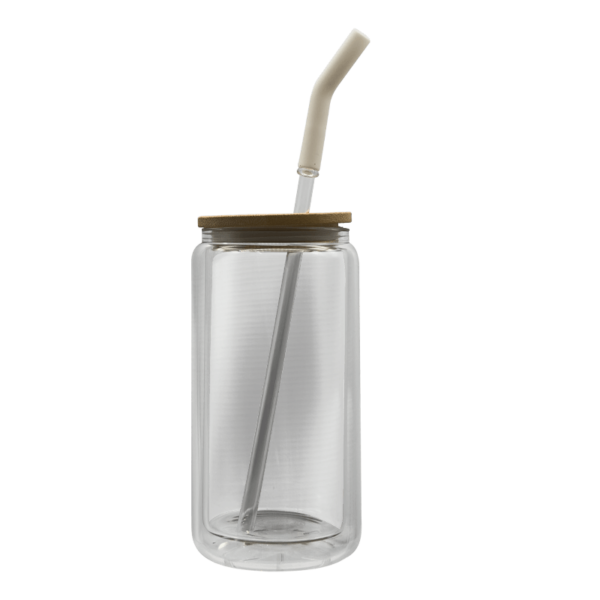 Sublimation Express | 16oz Sublimation Double Wall Clear Glass Mug With Bamboo Lid Sublimation Express | 16oz Sublimation Double Wall Clear Glass Mug With Bamboo Lid