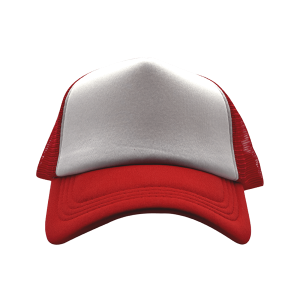 Sublimation Express | Sublimation 5 Panel Polyester Trucker Cap Red and White Sublimation Express | Sublimation 5 Panel Polyester Trucker Cap Red and White