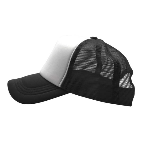 Sublimation Express | 5 Panel Black & White Truckers Cap Sublimation Express | 5 Panel Black & White Truckers Cap