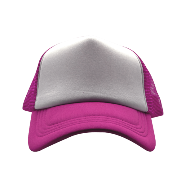 Sublimation Express | Sublimation 5 Panel Polyester Trucker Cap Pink and White Sublimation Express | Sublimation 5 Panel Polyester Trucker Cap Pink and White
