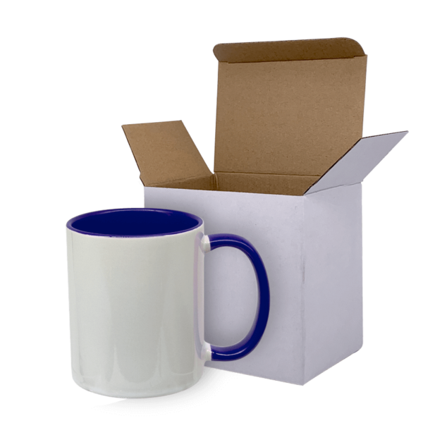 Sublimation Express | 11oz Sublimation Ceramic White and Blue Mug Sublimation Express | 11oz Sublimation Ceramic White and Blue Mug