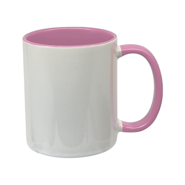 Sublimation Express | 11oz Sublimation Ceramic White and Pink Mug