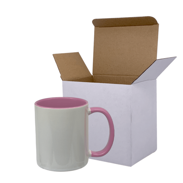 Sublimation Express | 11oz Sublimation Ceramic White and Pink Mug Sublimation Express | 11oz Sublimation Ceramic White and Pink Mug