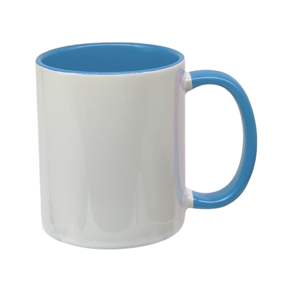 Sublimation Express | 11oz Sublimation Ceramic White and Light Blue Mug