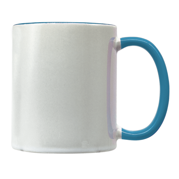 Sublimation Express | 11oz Sublimation Ceramic White and Light Blue Mug Sublimation Express | 11oz Sublimation Ceramic White and Light Blue Mug