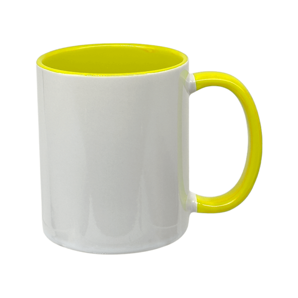 Sublimation Express | 11oz Sublimation Ceramic White and Yellow Mug