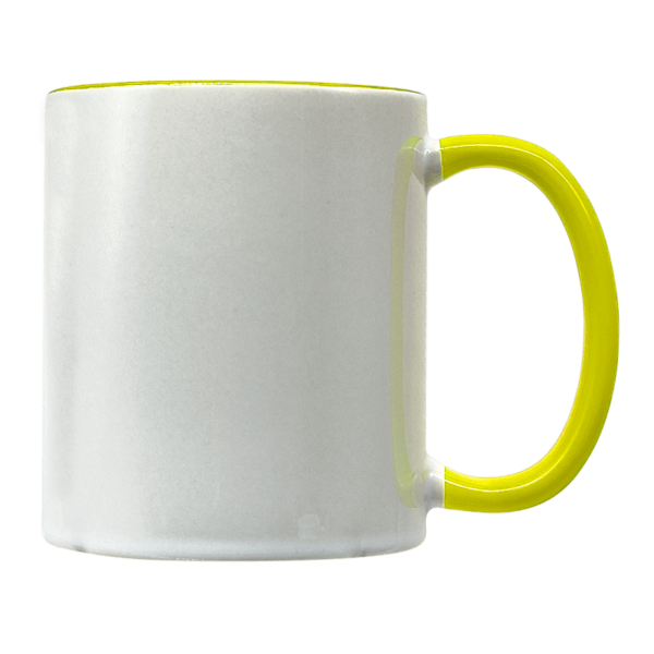 Sublimation Express | 11oz Sublimation Ceramic White and Yellow Mug Sublimation Express | 11oz Sublimation Ceramic White and Yellow Mug