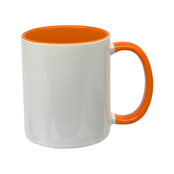 Sublimation Express | 11oz Sublimation Ceramic White and Orange Mug