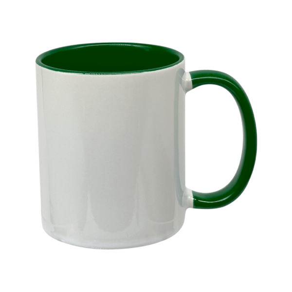Sublimation Express | 11oz Sublimation Ceramic White and Green Mug
