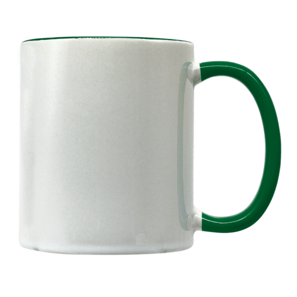 Sublimation Express | 11oz Sublimation Ceramic White and Green Mug Sublimation Express | 11oz Sublimation Ceramic White and Green Mug