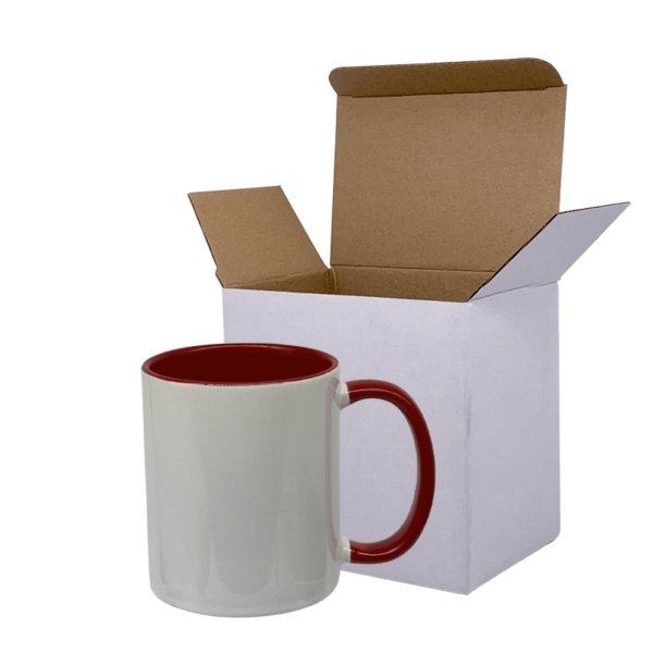 Sublimation Express | 11oz Sublimation Ceramic White and Maroon Mug Sublimation Express | 11oz Sublimation Ceramic White and Maroon Mug