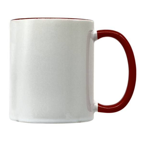 Sublimation Express | 11oz Sublimation Ceramic White and Maroon Mug Sublimation Express | 11oz Sublimation Ceramic White and Maroon Mug
