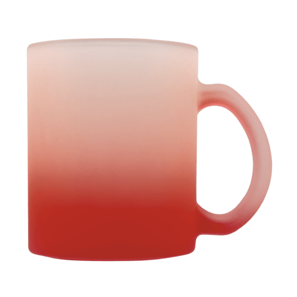 Sublimation Express | 11oz Sublimation Frosted Glass Mug Red Sublimation Express | 11oz Sublimation Frosted Glass Mug Red