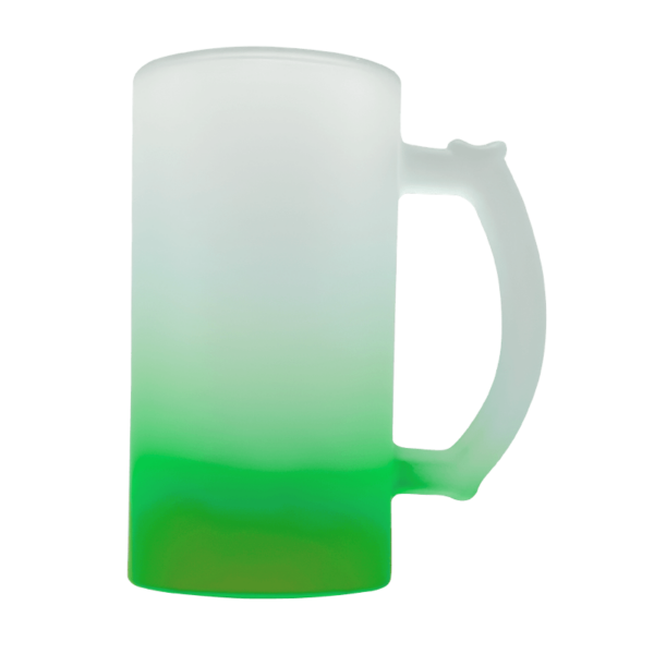 Sublimation Express | 16oz Sublimation Frosted Beer Mug Green Sublimation Express | 16oz Sublimation Frosted Beer Mug Green