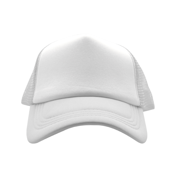 Sublimation Express | Sublimation 5 Panel Polyester Trucker Cap White and White Sublimation Express | Sublimation 5 Panel Polyester Trucker Cap White and White