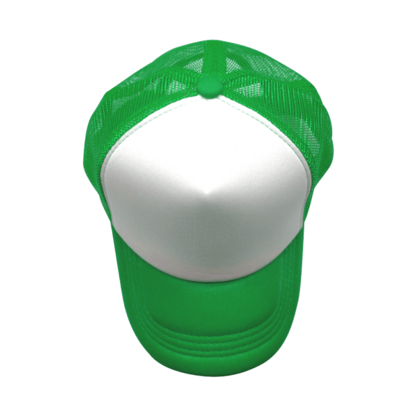 Sublimation Express | Sublimation 5 Panel Polyester Trucker Cap Green and White Sublimation Express | Sublimation 5 Panel Polyester Trucker Cap Green and White