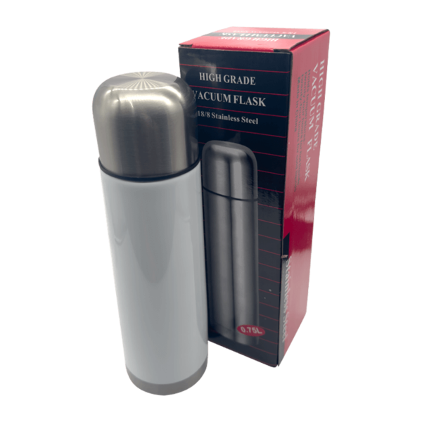 Sublimation Express | Sublimation Double Wall Stainless Steel 750ml Flask White Sublimation Express | Sublimation Double Wall Stainless Steel 750ml Flask White