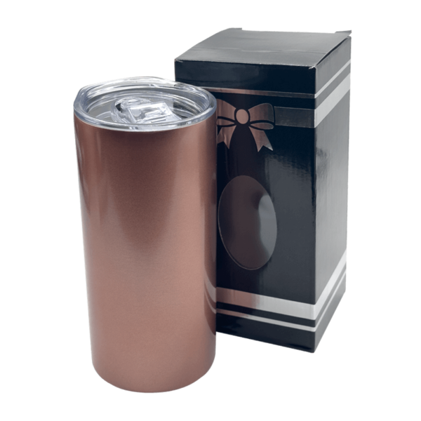 Sublimation Express | Sublimation Double Wall Stainless Steel Skinny Tumbler Rose Gold 15oz Sublimation Express | Sublimation Double Wall Stainless Steel Skinny Tumbler Rose Gold 15oz