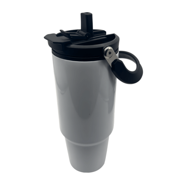 Sublimation Express | Sublimation Double Wall Stainless Steel Stanley Dupe With Carry Handle 30oz White Sublimation Express | Sublimation Double Wall Stainless Steel Stanley Dupe With Carry Handle 30oz White