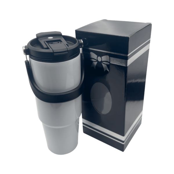 Sublimation Express | Sublimation Double Wall Stainless Steel Stanley Dupe With Carry Handle 40oz White Sublimation Express | Sublimation Double Wall Stainless Steel Stanley Dupe With Carry Handle 40oz White