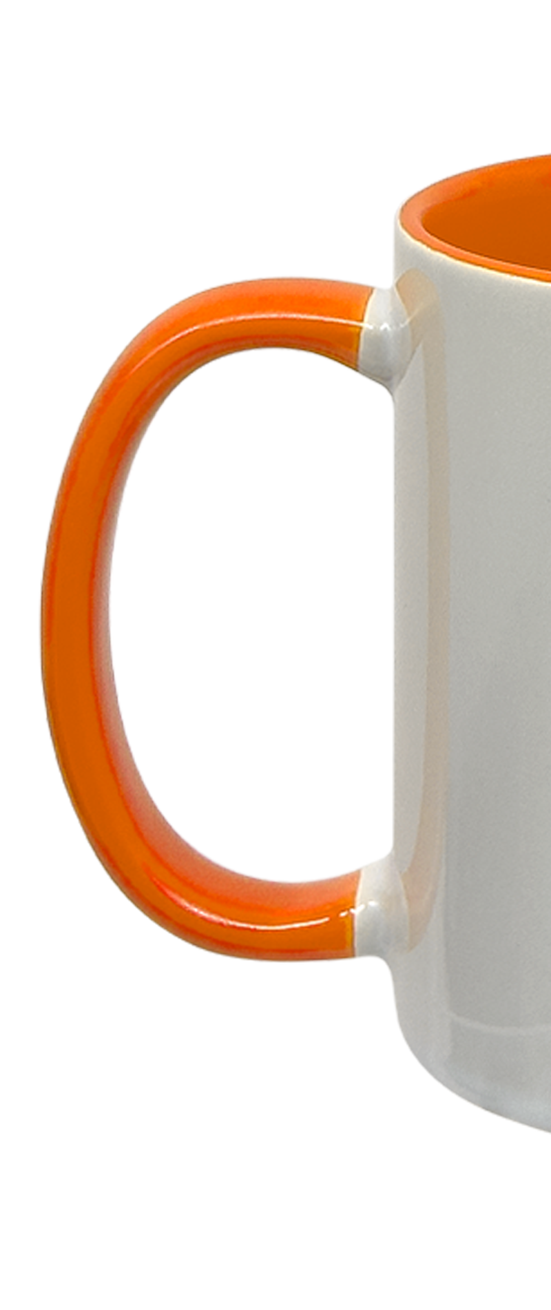 Sublimation Express | 11oz Sublimation Ceramic White and Orange Mug