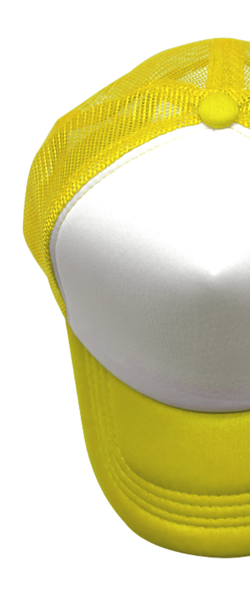 Sublimation Express | Sublimation 5 Panel Polyester Trucker Cap Yellow and White