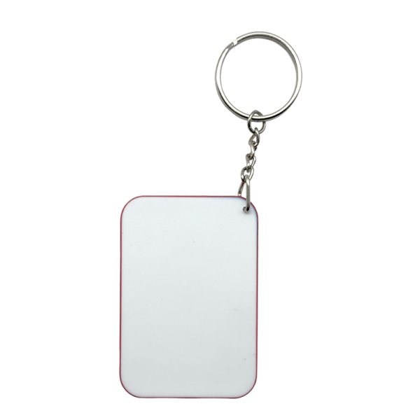 Sublimation Express | Red Polymer Keyring Rectangle