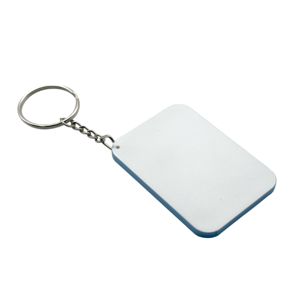 Sublimation Express | Light Blue Polymer Keyring Rectangle Sublimation Express | Light Blue Polymer Keyring Rectangle