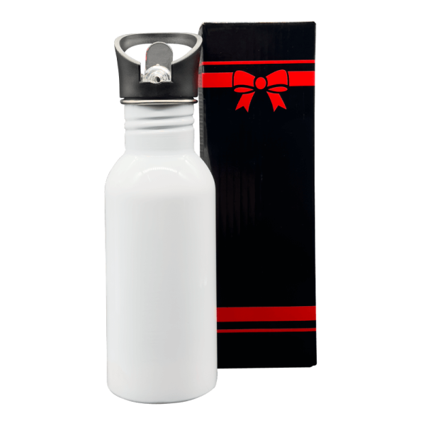 Sublimation Express | 650ml White Stainless Steel Aqua Plus Water Bottle Sublimation Express | 650ml White Stainless Steel Aqua Plus Water Bottle